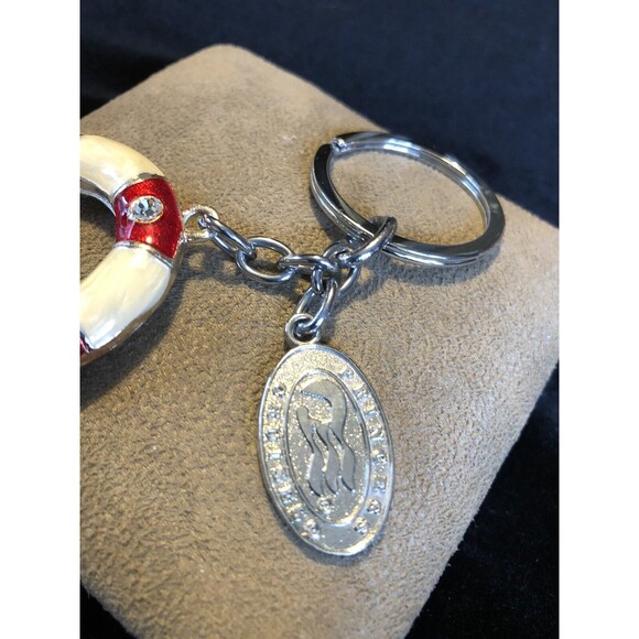 Princess Cruise Lines Red Enamel Key Chain Ring. Luxury Passenger Liner. - Picture 8 of 9